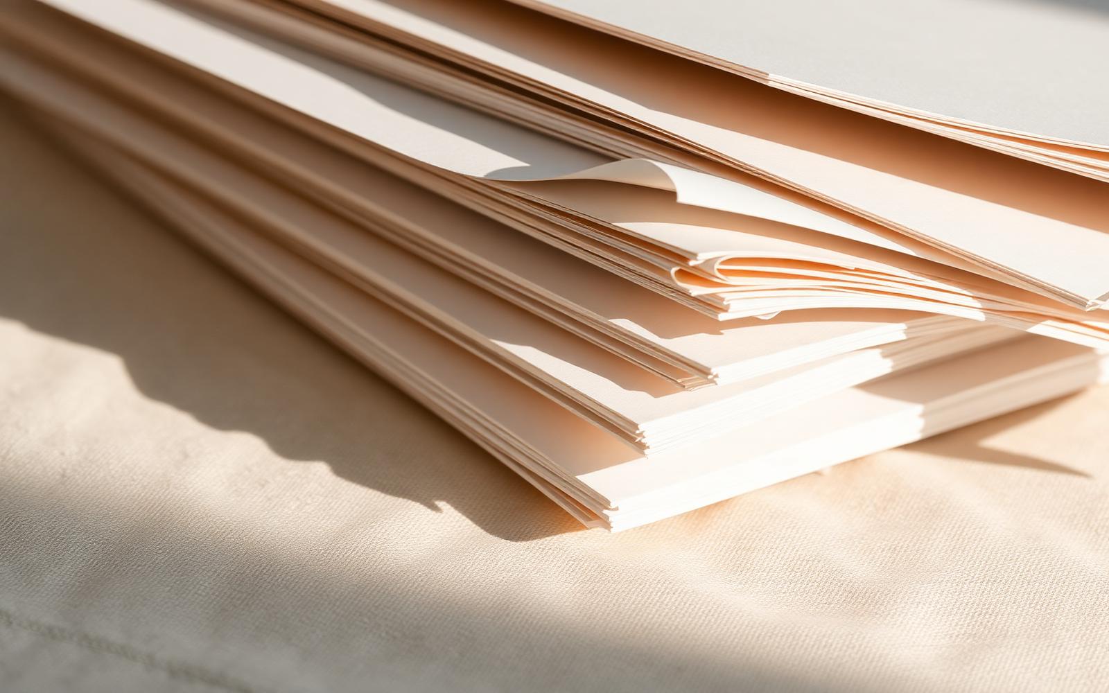 A stack of research papers in soft afternoon light
